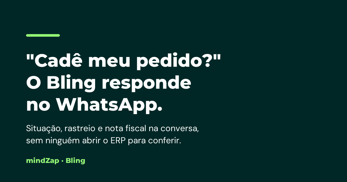 Integração Bling + WhatsApp: como parar de responder "cadê meu pedido?" na mão