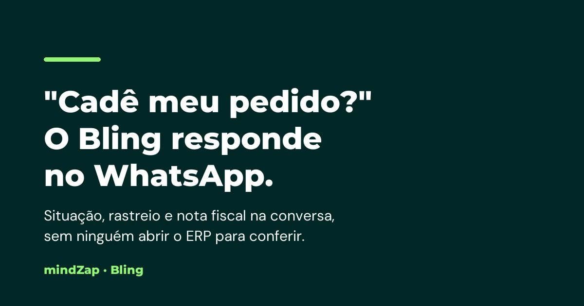 Integração Bling + WhatsApp: como parar de responder "cadê meu pedido?" na mão